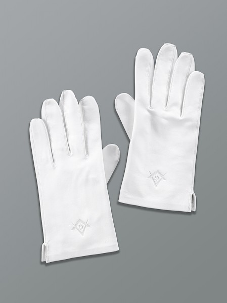 Leather gloves with embossing